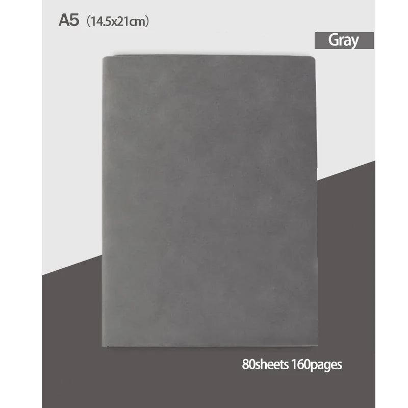 10 Colors A5 Notebook - Soft Suede Leather Lined Journal with 160 or 240 Pages, Elegant Notepad for Work,Study, Gift for Writers