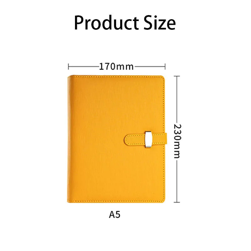A5 23x17cm 6 Ring Binder PU Clip-on Notebook Leather Loose Leaf Notebook Cover Agenda Planner Organizer School Office Stationery