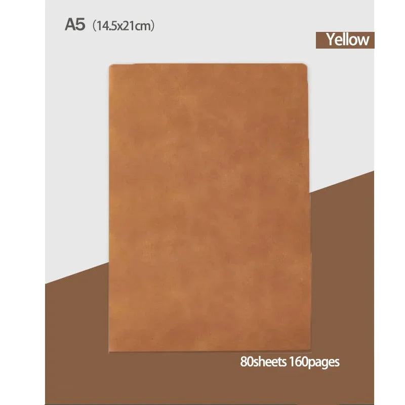 10 Colors A5 Notebook - Soft Suede Leather Lined Journal with 160 or 240 Pages, Elegant Notepad for Work,Study, Gift for Writers